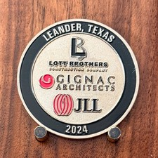 Leander Texas 2024 Construction Partners Logo Challenge Coin  W#25 picture