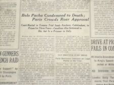 1918 FEBRUARY 15 NEW YORK TIMES - BOLO PACHA CONDEMNED TO DEATH - NT 8247 picture