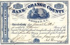 Bank of Orange County, Goshen, NY - Stock Certificate - Banking Stocks picture