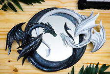 Ebros Feng Shui Ying Yang Day Night Twin Nemesis Dragon Round Wall Mirror Plaque picture