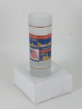 Pearl Harbor Frosted Cordial Shot Glass U.S.S. Bowfin , Arizona , Missouri picture