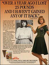 1991 Cristina Ferrare weight loss photo Ultra Slim-Fast retro print ad ads14 picture