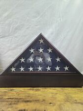 Solid Wood, Burial/Memorial Flag Display Case Stand for Large  a Flag Folded picture