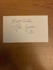 JOHN GORMAN - SOCCER - AUTOGRAPH SIGNED - INDEX CARD - AUTHENTIC- B6331 picture