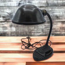 Vtg Cast Goose Neck Desk Lamp Industrial Portable Table Light Tested picture