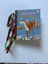 Junk Journal Handmade Rudolph the Red Nose Reindeer Little Golden Book Vintage picture