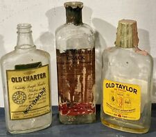 Vintage  & Antique Liquor Alcohol Bottles-CRACK, OLD TAYLOR & OLD CHARTER picture