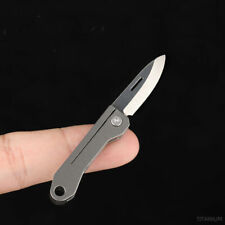 Mini TC4 Titanium keychain Folding Knife Letter Opener Outdoor Camping EDC Tool picture