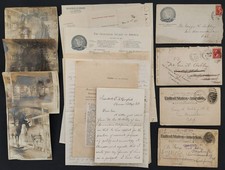 antique GEORGE HALL ASHLEY san berdino GEOLOGIST lot LETTERS & TAXIDERMY PHOTO  picture