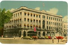 Vintage Cars And People At Municipal Building, London, Ontario, Canada Postcard picture