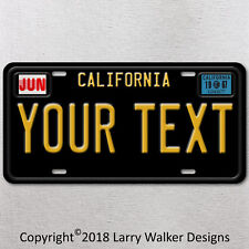 California Vintage Look Custom Your Text Personalized License Plate Tag B picture