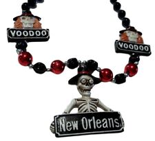 Voodoo New Orleans Skeleton Mardi Gras Necklace Beads Bead picture
