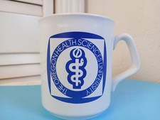 Vintage-Oregon Health Sciences University Mug-Medical Logo-Blue Emblem Ceramic picture