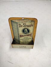 Antique Dr. Shoop's Health Coffee Osage Iowa Advertising Tin Litho Match Holder picture