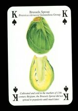 1 x playing card of Brussels Sprout vegetable - King of Spades Q86 picture