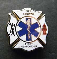 FIREFIGHTER FIRE FIGHTER EMT EMS FIRST RESPONDER LAPEL PIN 1 INCH picture