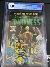 Adventures Into Darkness # 13 (1954) - Cannibalism Story SKULL BAND 1.8 CGC picture