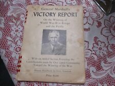 WWII Army General Marshall's Victory Report  on the winning of World War II picture