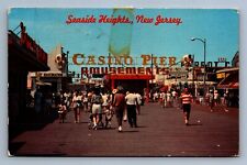Postcard Vintage Postmarked 1963 Seaside Heights New Jersey Casino Pier picture