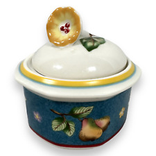 Villeroy & Boch Citta Campagna Sugar Bowl Porcelain Biella Fruits Flowers 4
