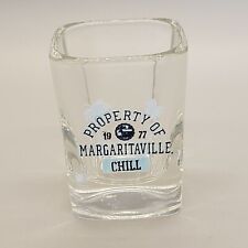 Property of Margaritaville Chill 1977 Shot Glass Square Clear 2.5