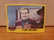 Batman 1989 TOPPS #219, Jack Nicholson The Joker -A Gift For Vicki picture