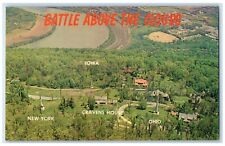 1960 Aerial View Battle Above Clouds Lookout Mountain Tennessee Vintage Postcard picture