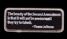 THE BEAUTY OF THE 2nd amendment THOMAS JEFFERSON NRA HOOK PATCH TJP-6 picture