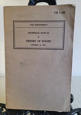 U.S. War Dept Technical Manual of Theory of Flight, February 24 1941 TM 1-400 picture