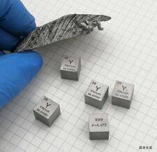 1pcs Yttrium metal Cube 10mm Standard Density Cube 99.99% for element collection picture