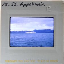 Vintage 35mm Slide Photo — SS Appollonia Ship Sea Water Mountains Europe — 1968 picture