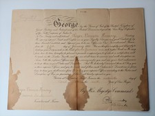1915 Official World War I-era British Army officer's commission document picture