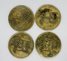 Rare Joseon Dynasty 1-4 Horses Official Warrants Bronze Metal Set Korea Badge 22 picture