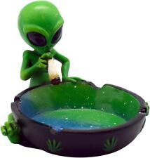 Galaxy Inspired Green Alien Smoking Ashtray  picture