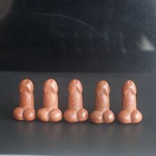 Crystal goldstone Man genital Penis Testicle Figurine Pocket Stone 5pc picture