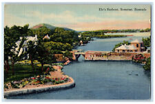 c1930's Bridge View Ely's Harbour Somerset Bermuda Vintage Posted Postcard picture
