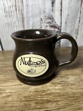 Sunset Hill Stoneware Nutzo's Espresso Coffee Mug Brown Made in USA picture