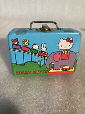 Rare Vintage 1976 Hello Kitty Mini Metal Tin Box Sanrio Made In Japan picture