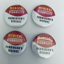 4 x 32mm Parkinson's disease pin badges picture
