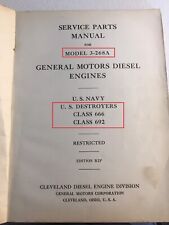 GM Cleveland diesel 3-268A service parts WW2 destroyers DD-666 + 692 class USN picture