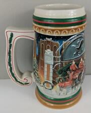 Vintage 1997 Budweiser Christmas Stein, Home for the Holidays, CS313 picture