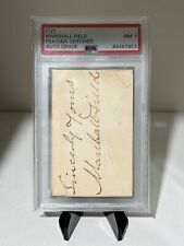 Marshall Field Cut Auto Signed PSA/DNA Authenticated And Encapsulated Signature picture