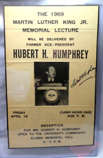 Martin Luther King Jr Memorial Lectures 1969 Signed By VP Hurbert h. Humphrey picture
