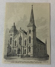 1880 magazine engraving~ CHURCH OF THE DIVINE PATERNITY Fourth Universalist, NYC picture