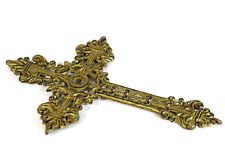 Large Cast Iron Roman Cross Byzantine Filigree Scrolling Floral picture