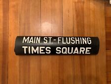 NY NYC SUBWAY ROLL SIGN R12 TIMES SQUARE MAIN FLUSHING SHEA STADIUM CITI FIELD picture