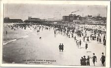 1908 Atlantic City NJ Photo Postcard Beach - Steubenville Ohio Postmark RPPC picture