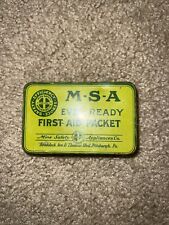 Vintage M S A  MINE SAFETY APPLIANCES EVER READY FIRST AID PACKET picture
