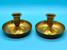 Vtg Colonial Williamsburg Brass Restoration Collapsible Travel Bun/Donut Candles picture
