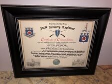 330TH INFANTRY REGIMENT / COMMEMORATIVE - CERTIFICATE OF COMMENDATION picture